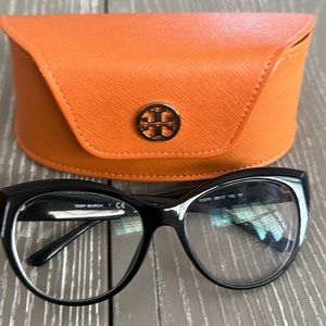 Tory Burch eyeglass frames and case TY7084. Demo lenses